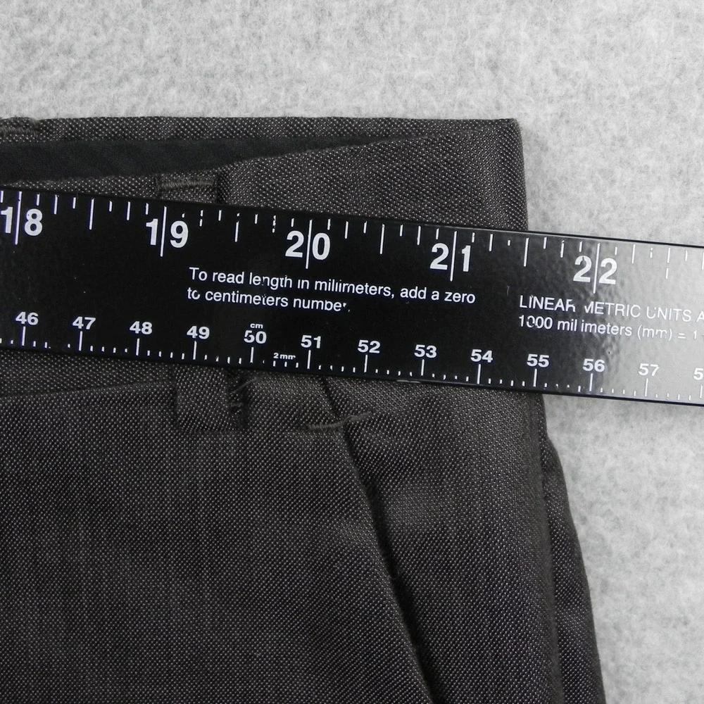 Dockers Mens Dress Pants 44W 30L Dark Brown Flat Front SRDK02 Polyester Rayon